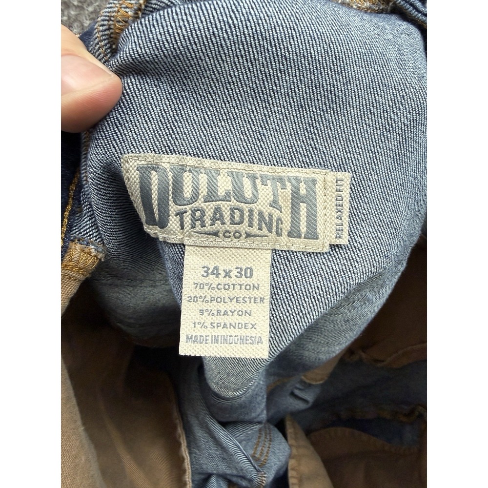Duluth Trading Co Jeans Mens 34x30 Blue Ballroom Double Flex Workwear Chore Barn - Picture 9 of 10